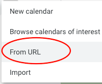 Calendar from URL