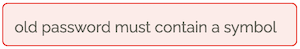 password - error